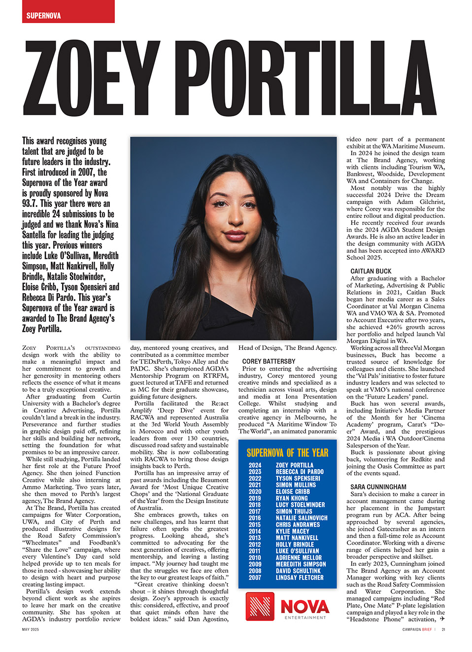 Revo Fitness’ Flora Lolev awarded 2025 CBWA Marketing Executive of the Year + The Brand’s Zoey Portilla crowned SuperNova of the Year