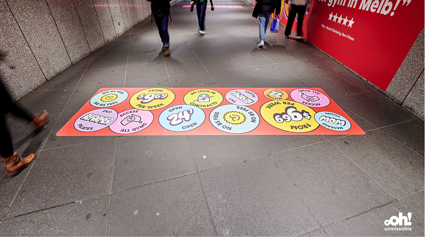 Revo Fitness partners with oOh!media for full-scale Parliament Station takeover in Melbourne